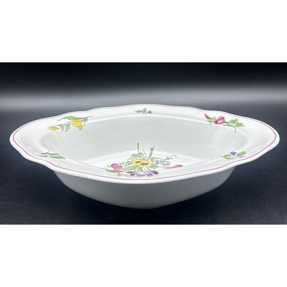 Spode MARLBOROUGH SPRAYS PINK TRIM EDGE FLORAL OVAL VEGETABLE BOWL 10.5” X 8” - Picture 4 of 7